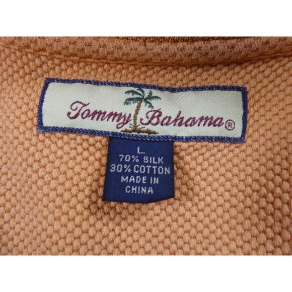 Tommy Bahama Men's Orange Polo Golf Shirt Size L - Picture 5 of 7